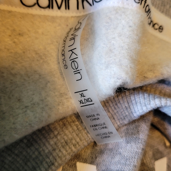 NWT Calvin Klein performance sweatshirt gray animal print size XL women's - Picture 6 of 6